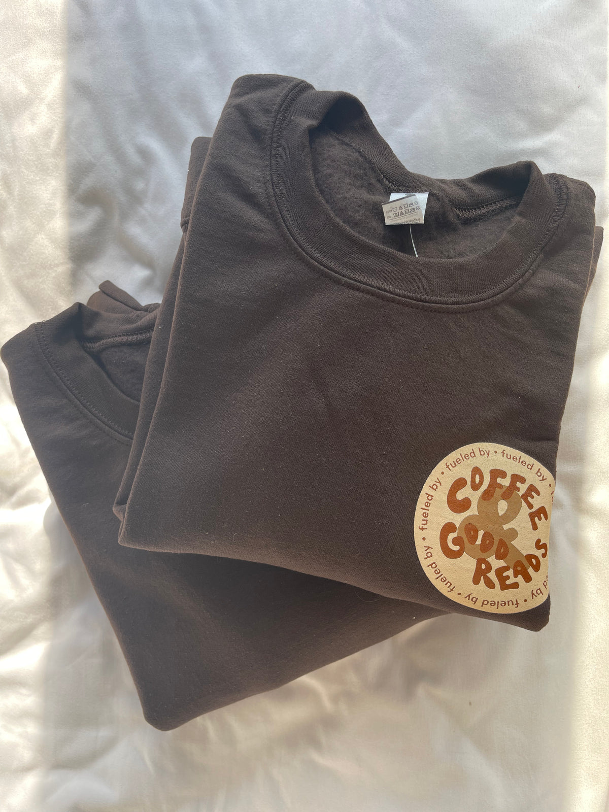 Dark Chocolate Brown Coffee & Good Reads Crewneck